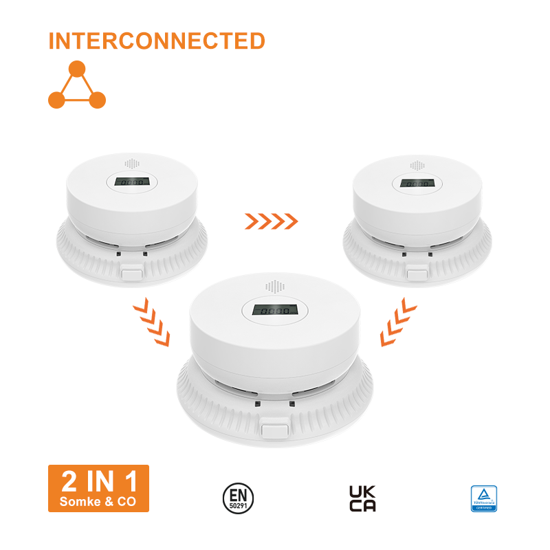 AJ-965SCA4 Hardwired Interconnected Smoke And Carbon Monoxide Alarm (2in1)