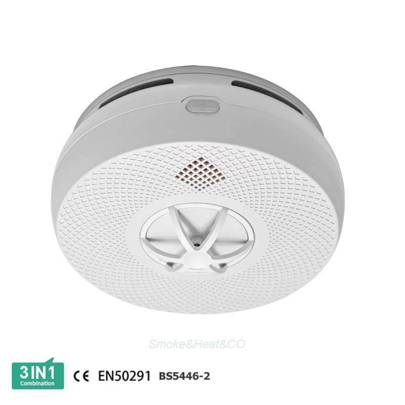 AJ-963SCT stand alone 3-in -1 smoke heat and carbon monoxide combination detector